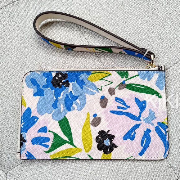 Kate Spade Lucy Floral Small L-Zip Wristlet KK935 - Picture 4 of 8